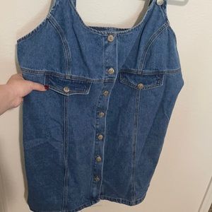 Denim jumper/overall dress